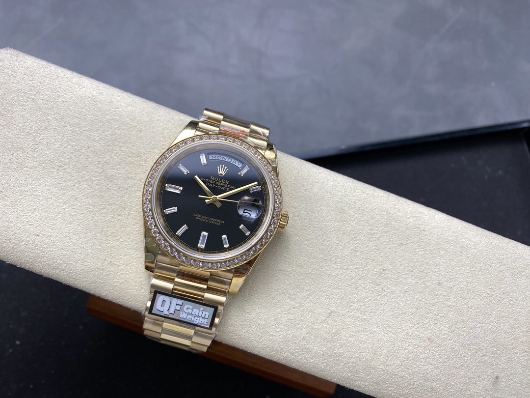 Rolex Day-Date 40 – Yellow Gold Diamond Bezel Ref: 228348RBR Super Clone - Image 8
