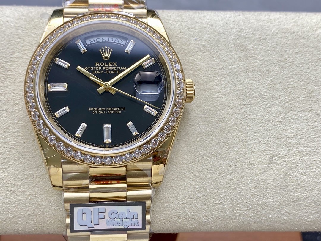 Rolex Day-Date 40 – Yellow Gold Diamond Bezel Ref: 228348RBR Super Clone - Image 7