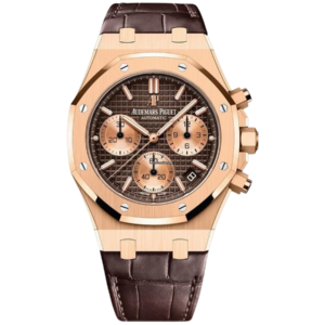 Royal Oak Selfwinding Chronograph 41mm Rose Gold Tone Leather Strap ( 6 Colors Dial ) Mirror Original